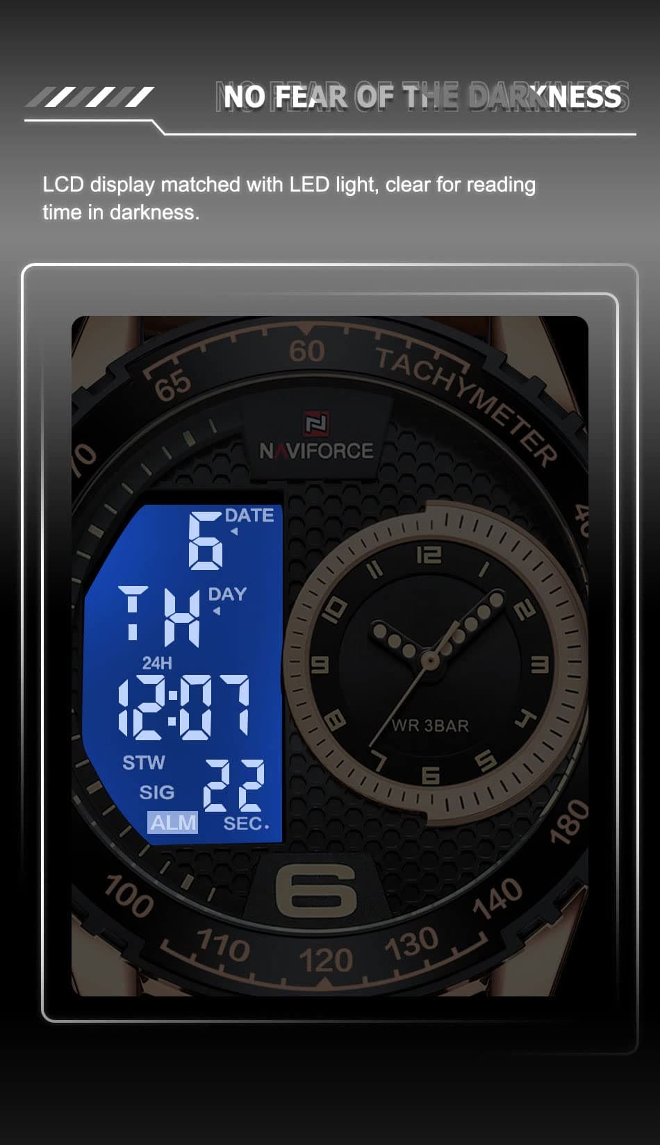 ساعة يد نافي فورس رجالية NF9199T RG B CE | واتشز برايم