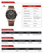 Naviforce Men's Watch NF9200L RG B BN | Watches Prime