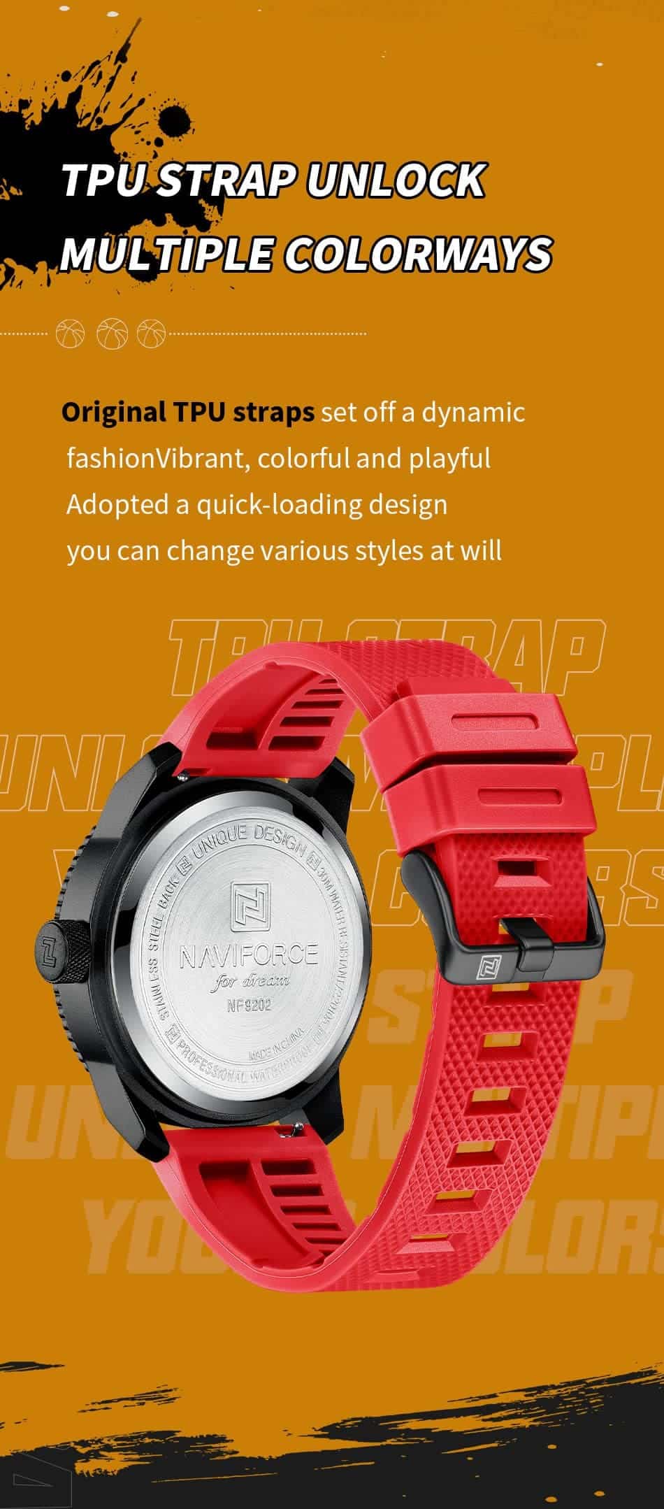Naviforce Men's Watch NF9202T B R R | Watches Prime