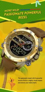 ساعة يد نافي فورس رجالية NF9208 G G L BN | واتشز برايم