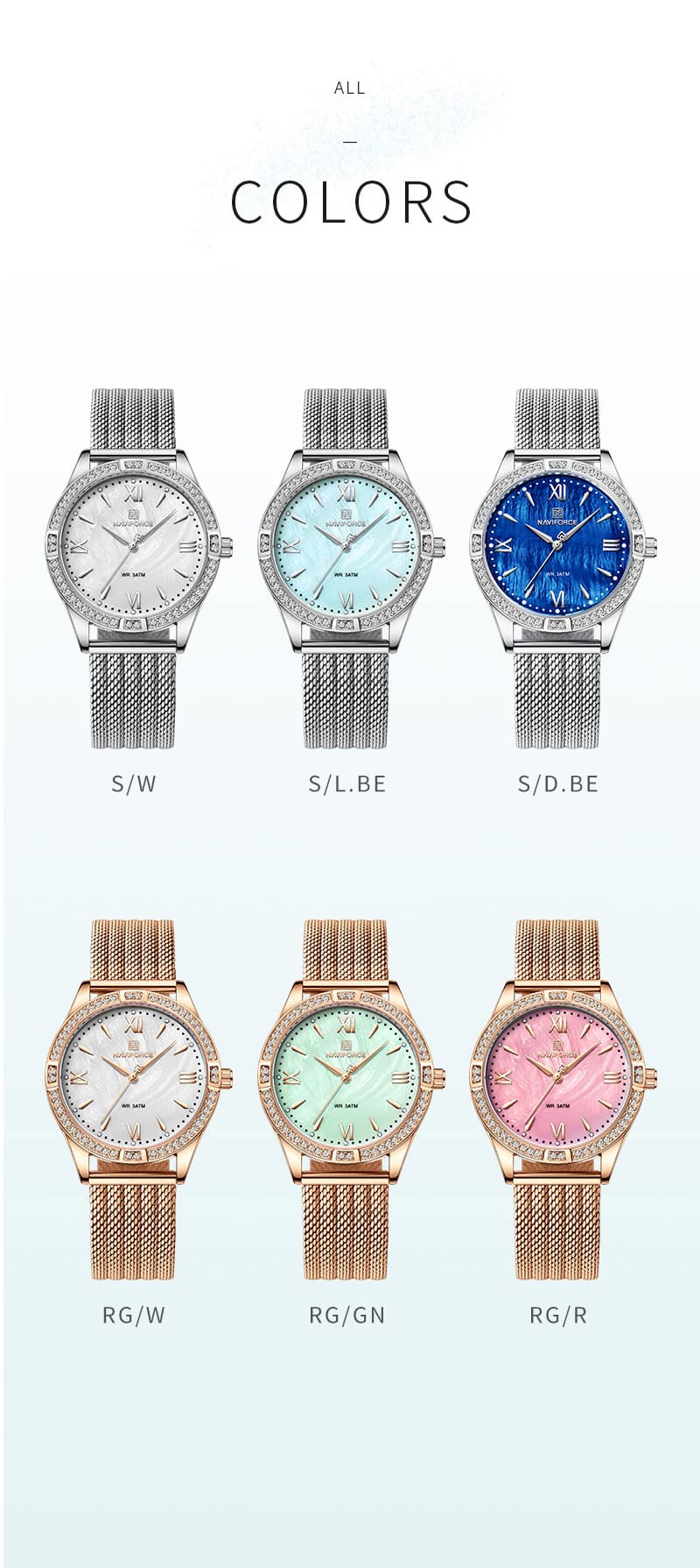 Naviforce Women's Watch NF5028 S D BE | Watches Prime