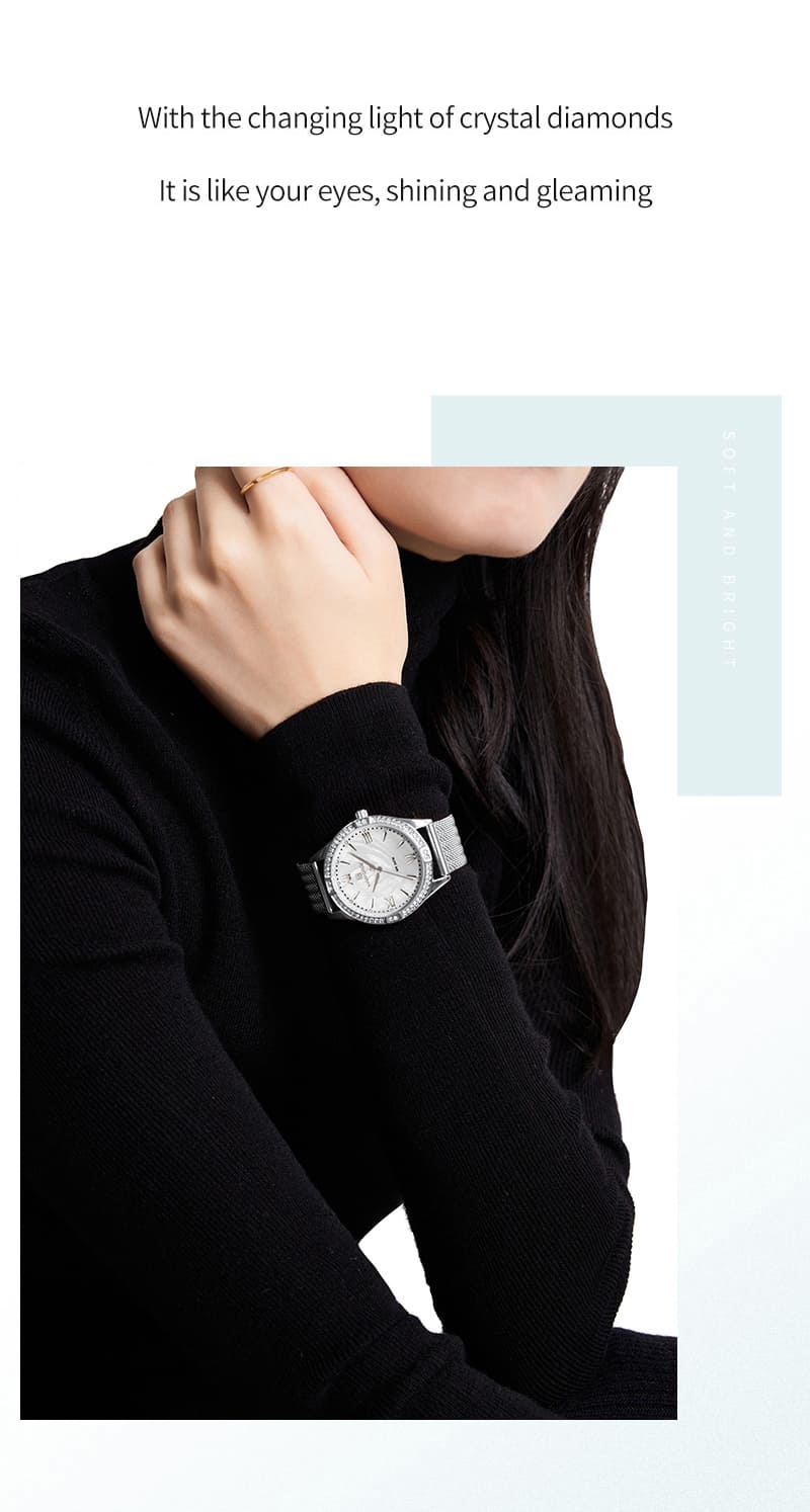 ساعة يد نافي فورس للنساء NF5028 S W | واتشز برايم