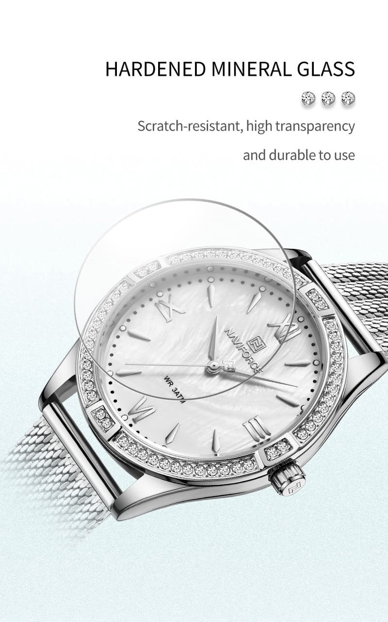 ساعة يد نافي فورس للنساء NF5028 S W | واتشز برايم