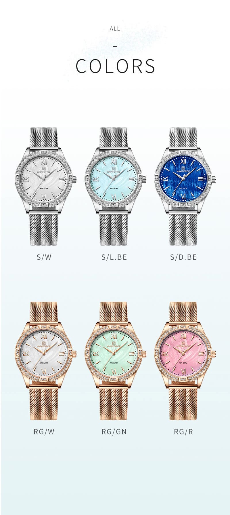 Naviforce Women's Watch NF5028 S W | Watches Prime