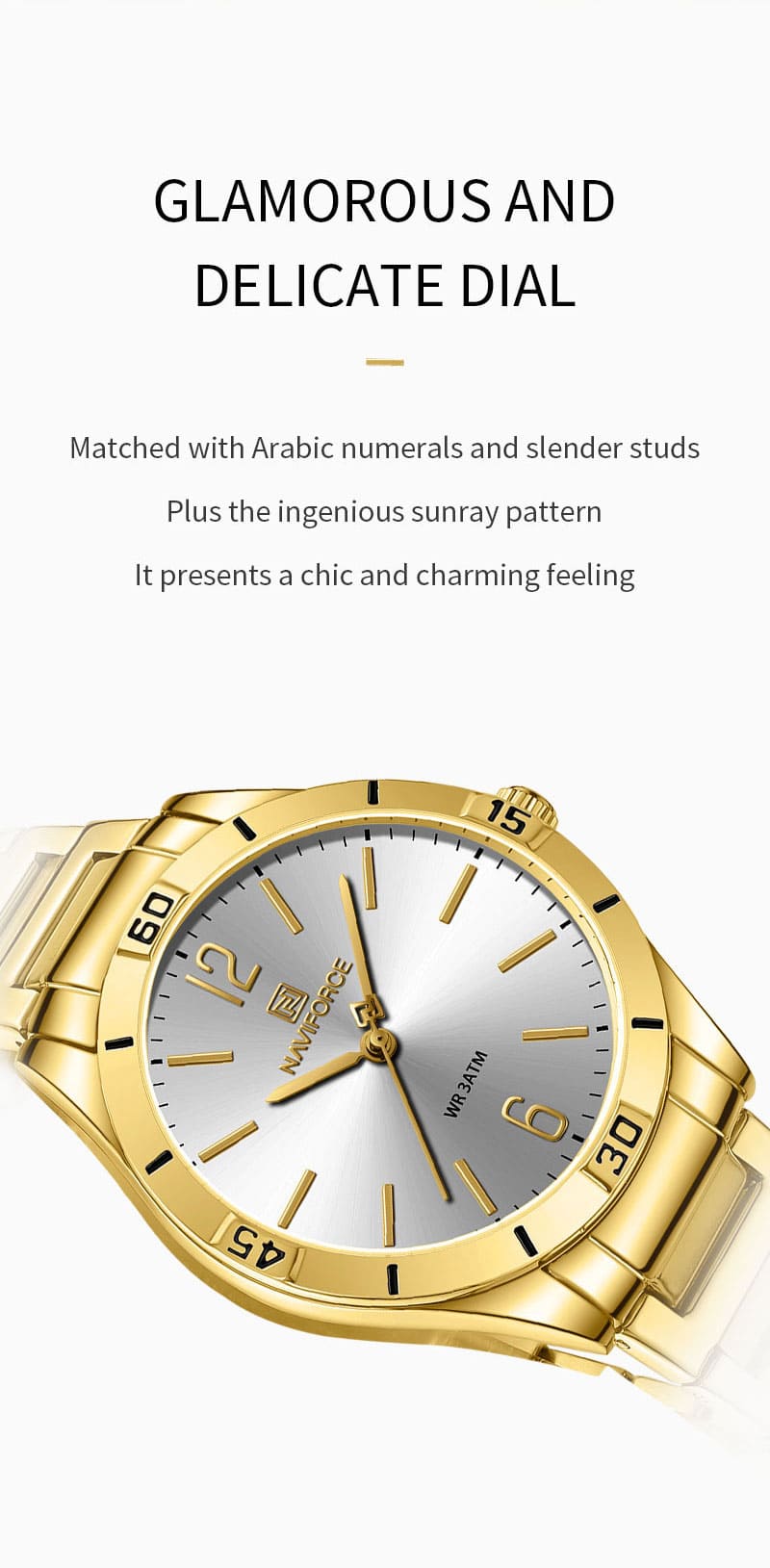 Naviforce Women's Watch NF5029 G W | Watches Prime