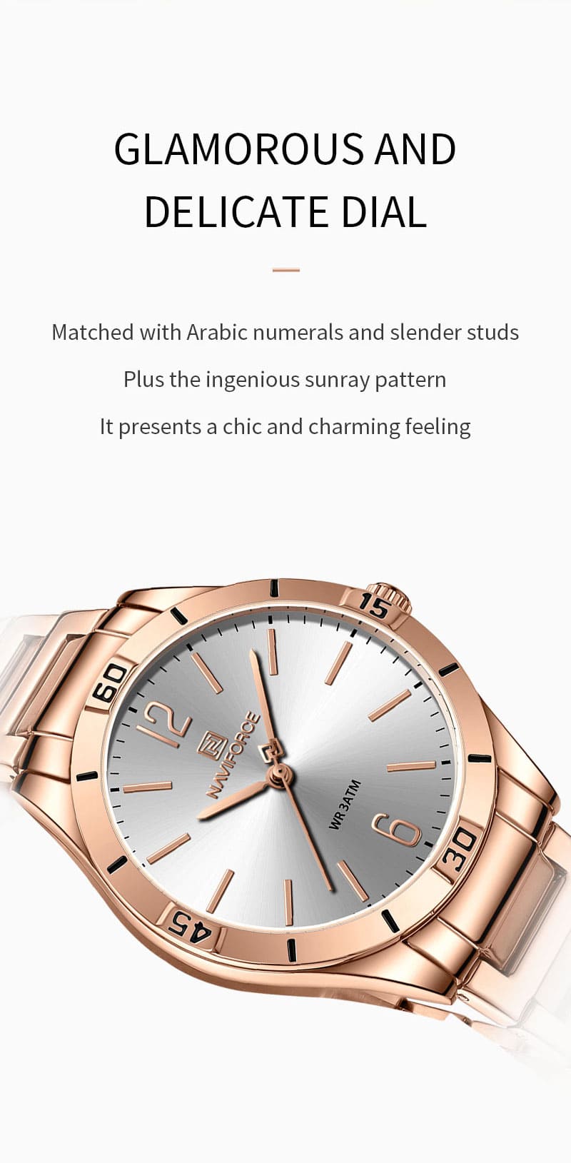 Naviforce Women's Watch NF5029 RG W | Watches Prime