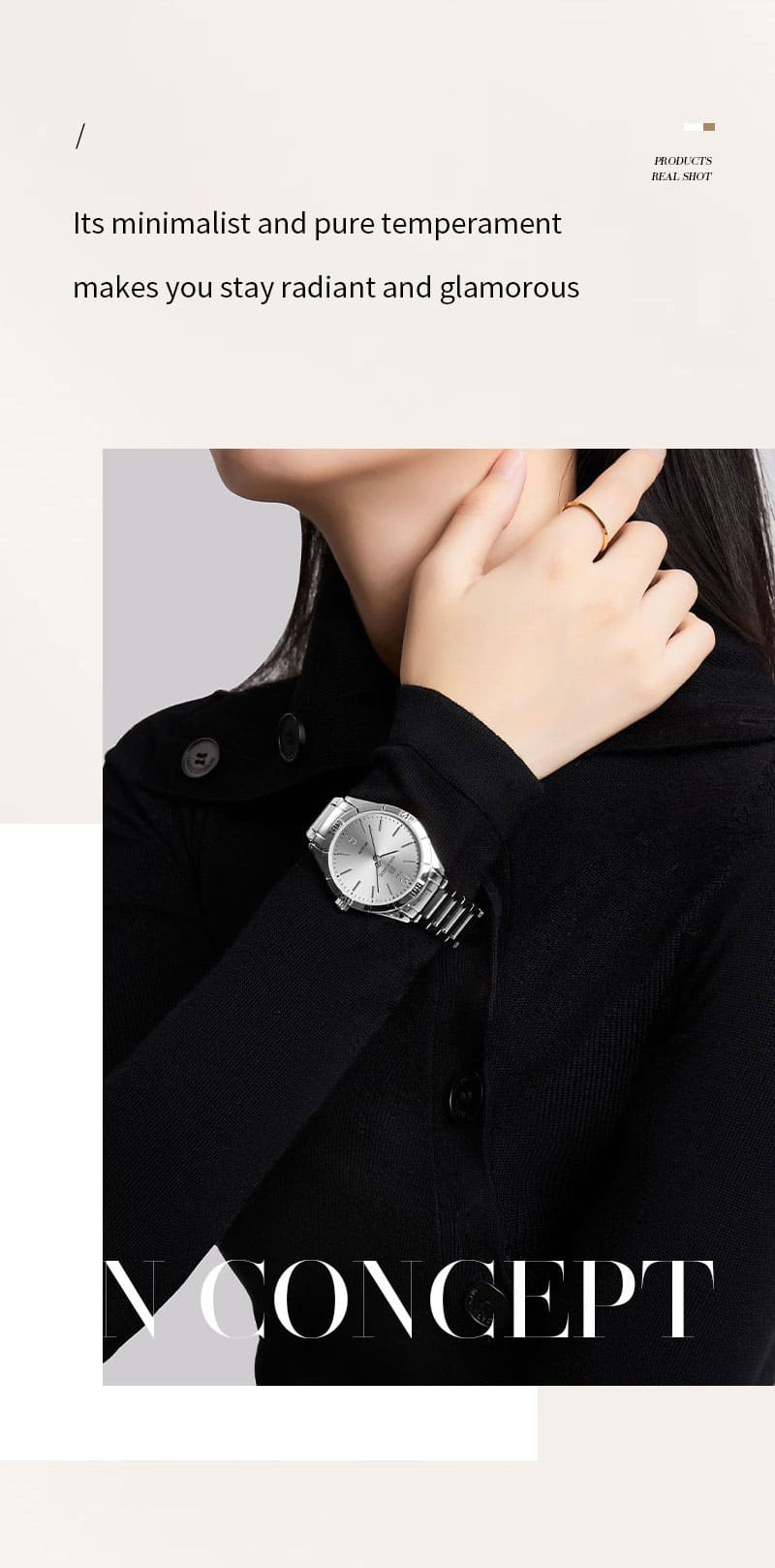 ساعة يد نافي فورس للنساء NF5029 S W | واتشز برايم