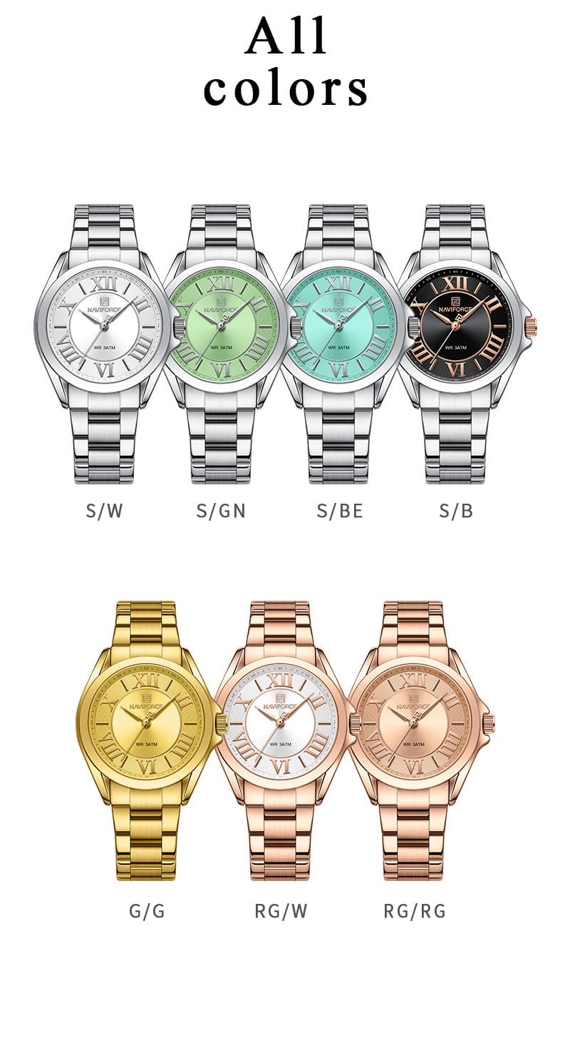 Naviforce Women's Watch NF5037 G G | Watches Prime