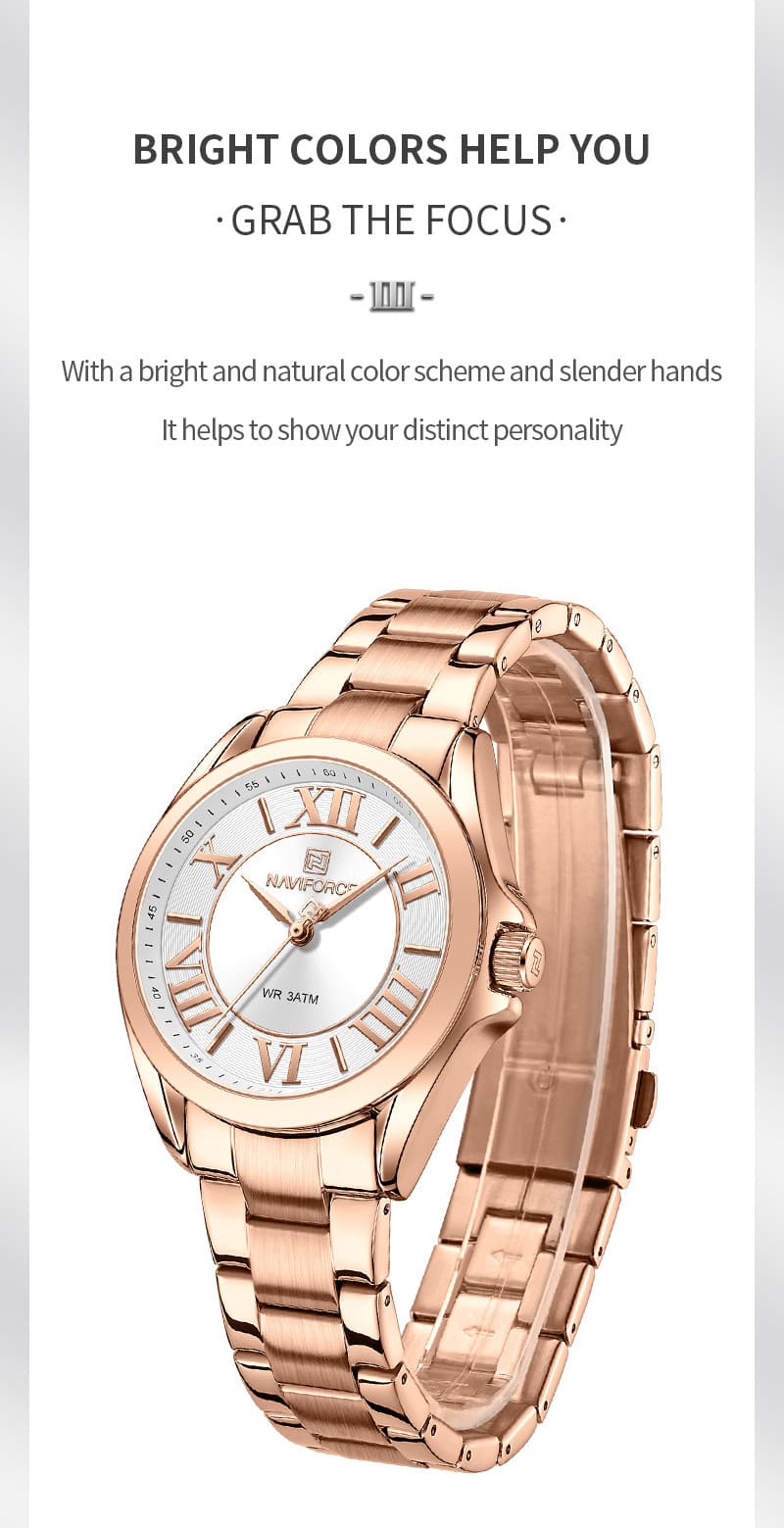 Naviforce Women's Watch NF5037 RG W | Watches Prime