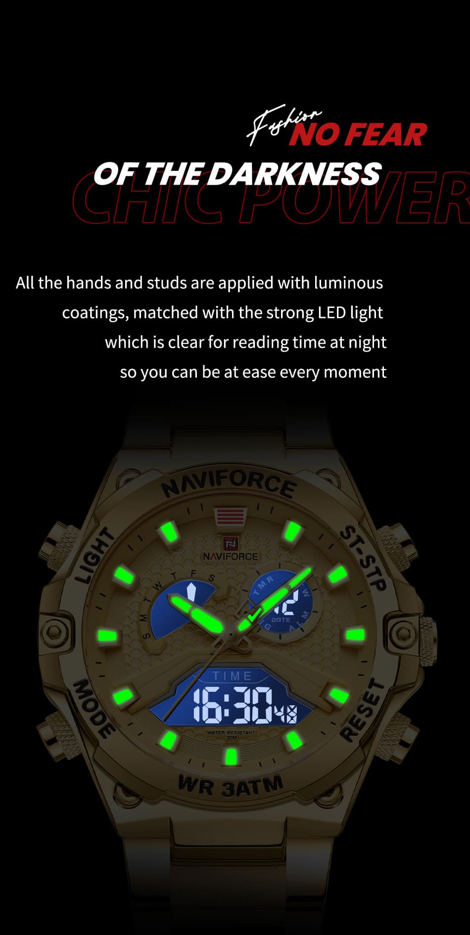 ساعة يد نافي فورس رجالية NF9207 G G G | واتشز برايم