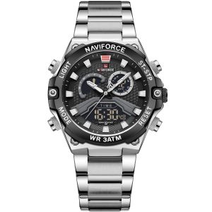 nf9207-s-b-b-naviforce-watch-men-black-dial-stainless-steel-metal-silver-strap-quartz-battery-digital-analog-three-hand-for-dream