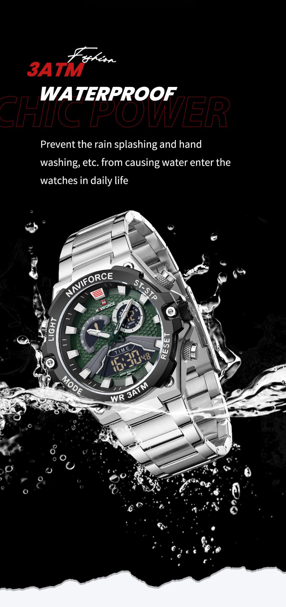 Naviforce Men's Watch NF9207 S B GN | Watches Prime