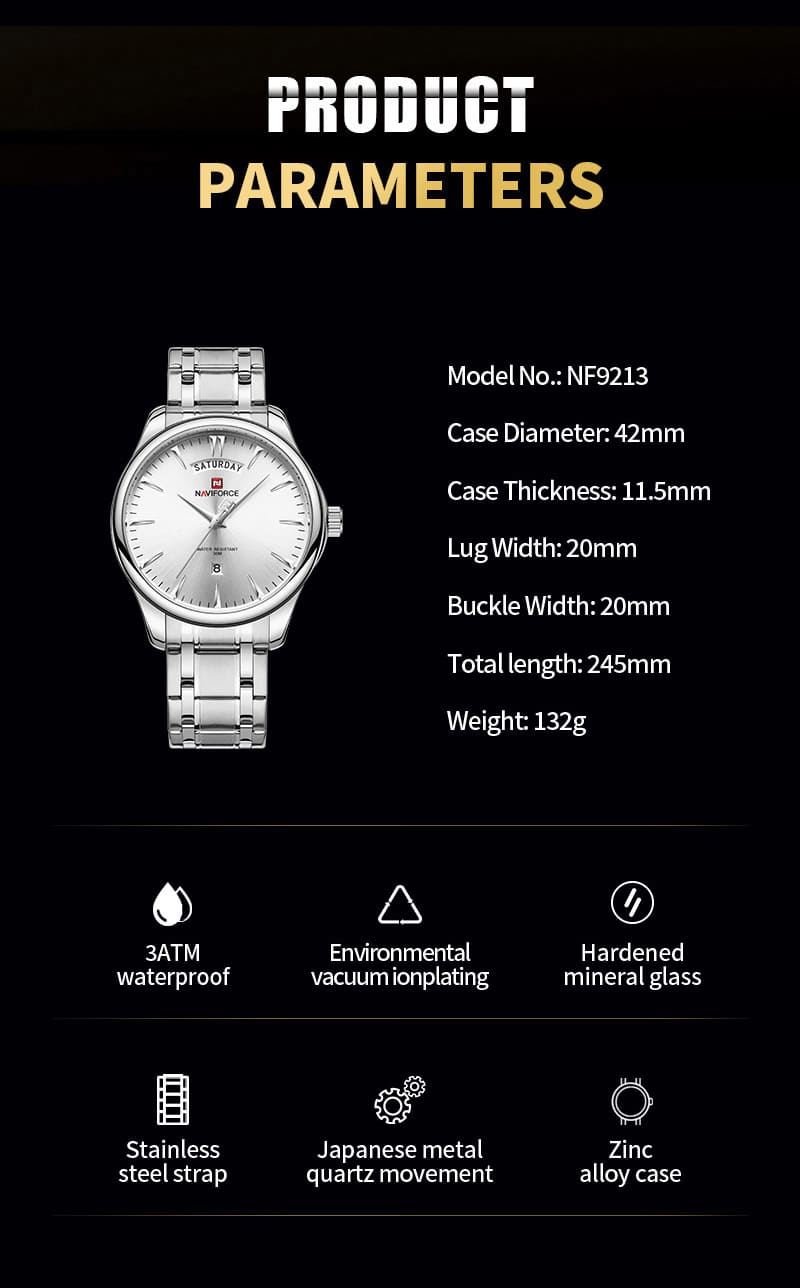 Naviforce Men's Watch NF9213 S W | Watches Prime Naviforce Men's Watch NF9213 S W | Watches Prime
