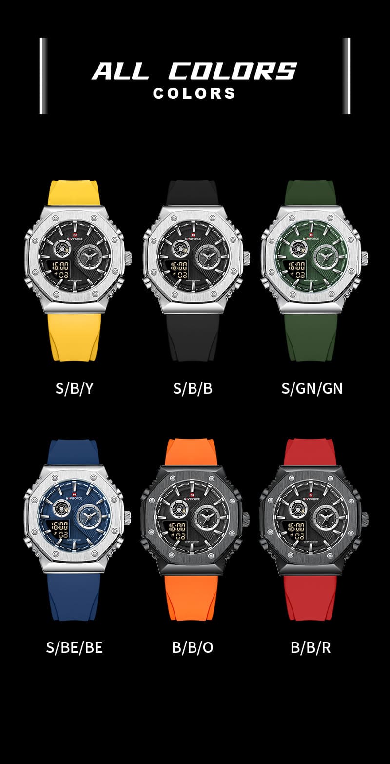 Naviforce Men's Watch NF9216T B B R | Watches Prime
