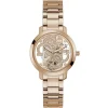 Gw0300l3 guess watch women rose gold dial metal stainless steel golden strap quartz battery analog quattro