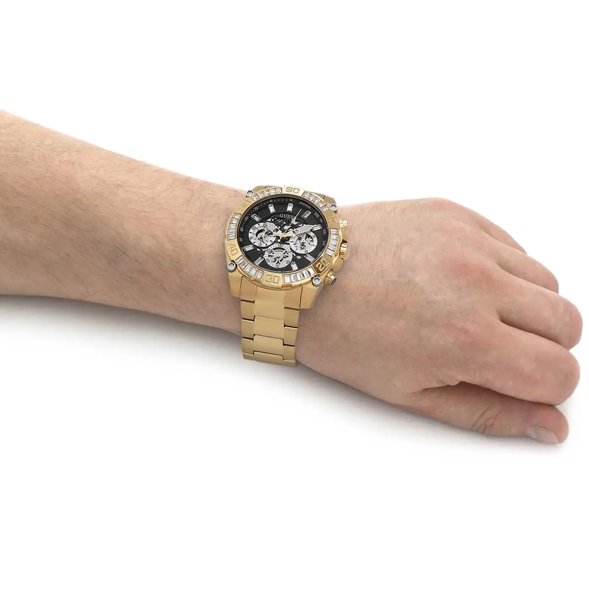 Guess Trophy Orologio Unisex Adulto 46 Mm In Acciaio Inox Multifunzione - Collezione Multicolore, Riferimento GW0390G2
