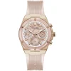 Gw0409l3 guess watch women pink dial rubber strap quartz battery analog athena
