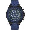 Gw0579g3 guess watch men blue dial rubber strap quartz battery analog formula