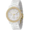Mk5237 michael kors chronograph watch women white dial ceramic strap quartz battery analog crystals