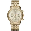 Mk5676 michael kors chronograph watch women gold dial metal stainless steel golden strap quartz battery analog ritz