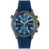 1513821 hugo boss watch men blue dial rubber strap quartz battery analog chronograph 10bar water resistant globetrotter