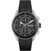 1513953 hugo boss watch men black dial rubber strap quartz battery analog chronograph volane