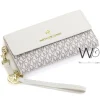 Beige michael kors mk leather women wallet