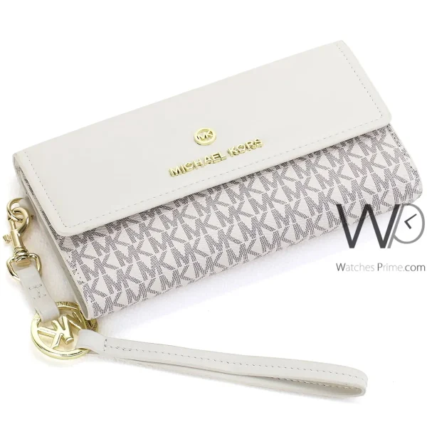 Michael Kors MK Wallet Leather Beige women | Watches Prime