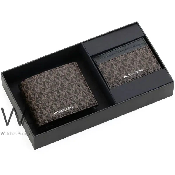 Michael Kors Wallet Card Holder SetBrown Men | Watches Prime