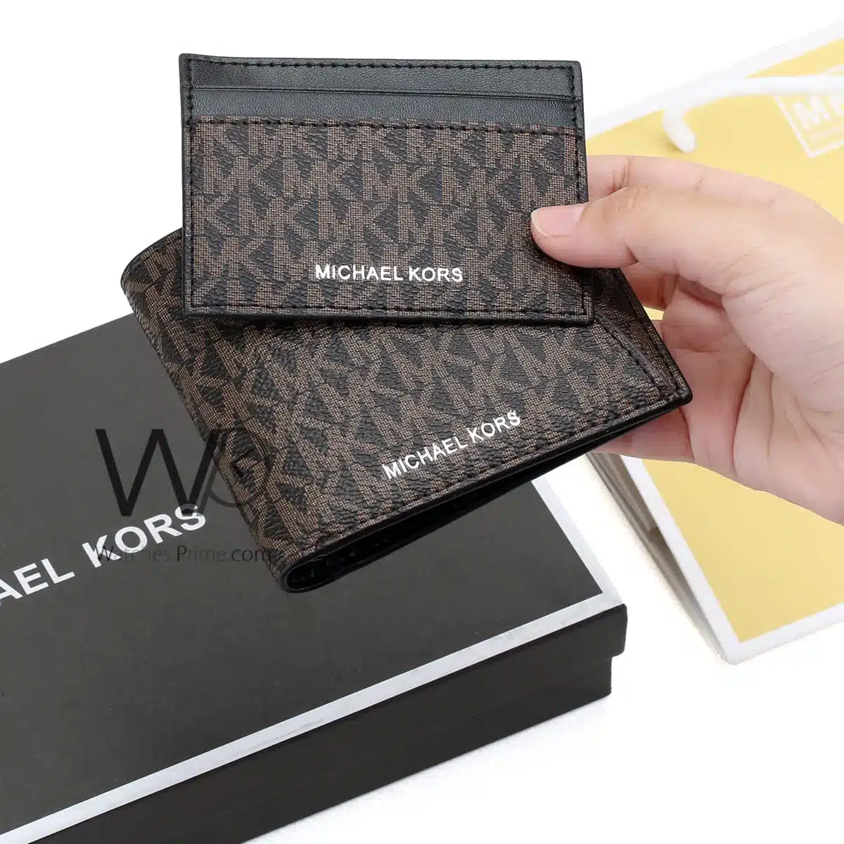 Michael Kors Wallet Card Holder SetBrown Men | Watches Prime