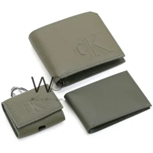 calvin-klein-men-wallet-card-holder-keychain-navy-green-genuine-leather-ck-gift-set