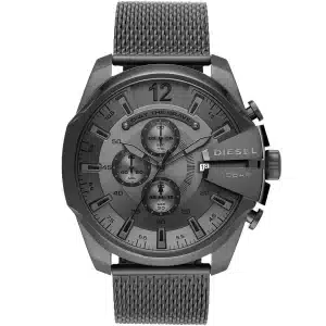 dz4527-diesel-watch-men-gray-dial-metal-stainless-steel-grey-gunmetal-mesh-strap-quartz-battery-analog-chronograph-10-bar-only-the-brave-mega-chief