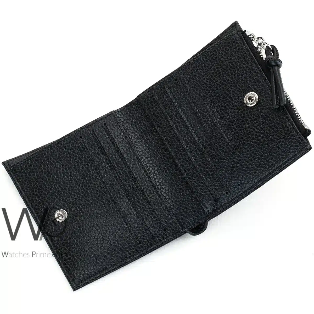 Emporio Armani Zipper Wallet Black For Men | Watches Prime