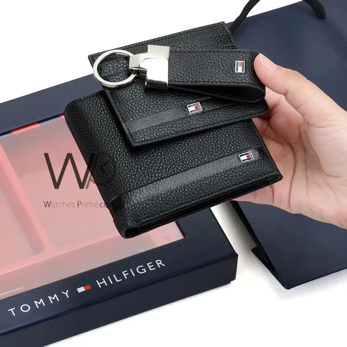 Tommy Hilfiger TH Wallet Keychain Card Holder | Watches Prime
