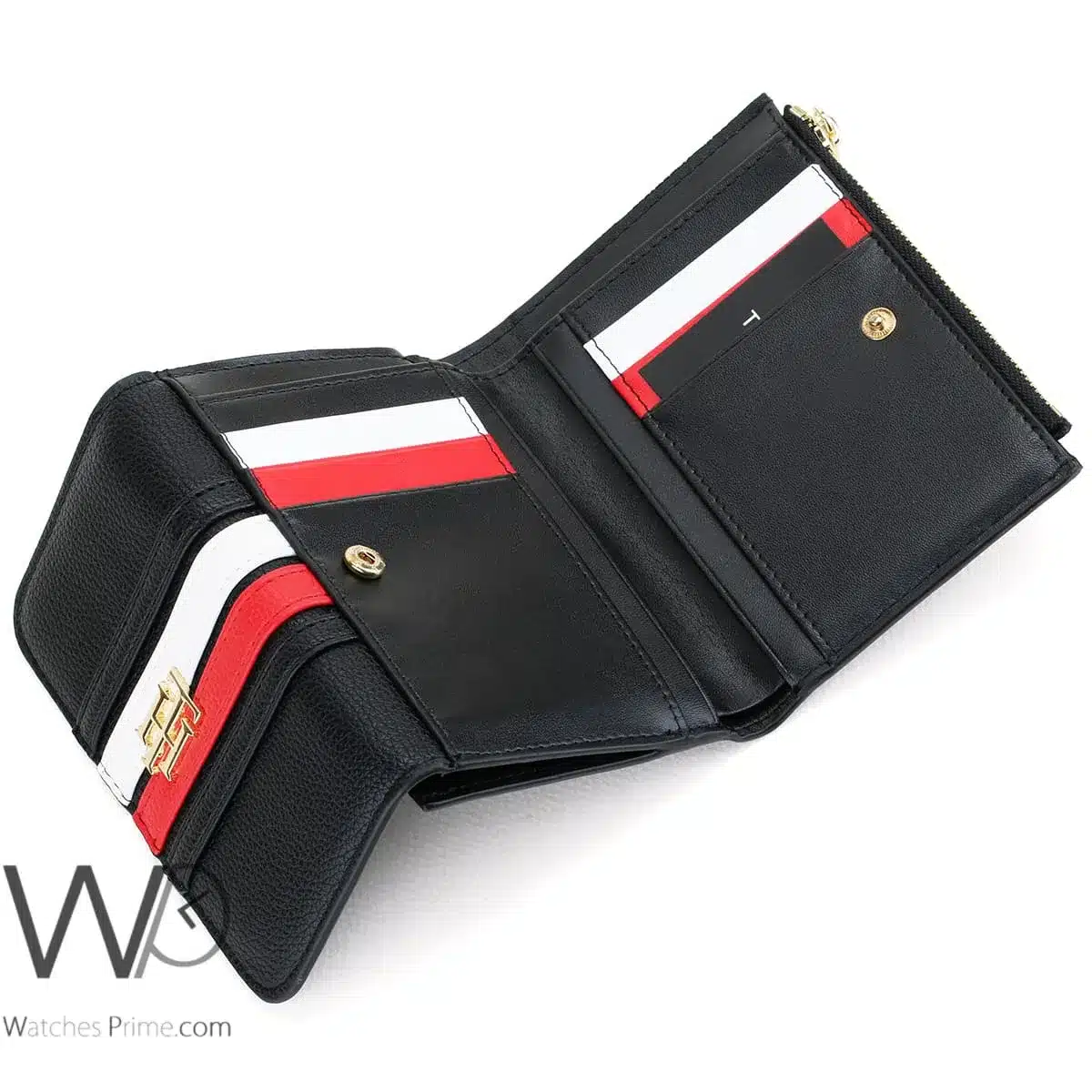 Tommy Hilfiger TH Wallet Leather Black Women | Watches Prime