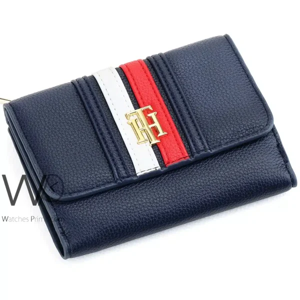 Tommy Hilfiger TH wallet Navy Blue For Women | Watches Prime