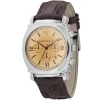 Ar0286 emporio armani watch men beige dial leather brown strap quartz battery analog chronograph carmelo large