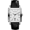 Ar0481 emporio armani watch square men white dial leather black strap quartz battery analog