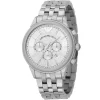 Ar0580 emporio armani watch men silver dial stainless steel metal strap quartz battery analog chronograph