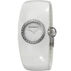 Ar0740 emporio armani watch women white dial plastic strap quartz battery analog