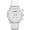 Ar1054 emporio armani watch unisex white dial rubber strap quartz battery analog chronograph luigi