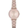 Ar11010 emporio armani watch women rose gold dial logo leather beige strap quartz battery analog kappa