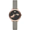 Ar11232 emporio armani watch women butterfly black dial leather white strap quartz battery analog modern