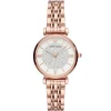 Ar11244 emporio armani watch women crystals white dial stainless steel metal rose gold strap quartz battery analog gianni t bar