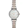 Ar11290 emporio armani watch women mother of pearl white dial stainless steel metal silver rose gold strap quartz battery analog gianni t bar