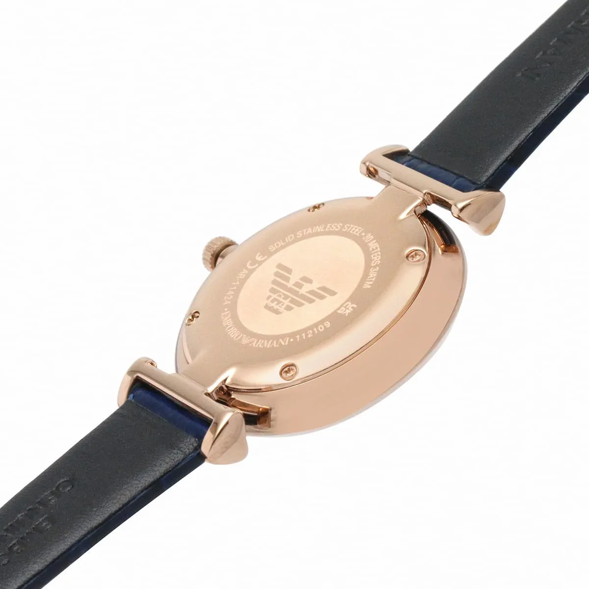 Armani watch women's hot sale leather strap