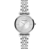 Ar11445 emporio armani watch women crystals silver dial stainless steel metal strap quartz battery analog gianni t bar