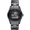 Ar1414 emporio armani watch meccanico ceramica men black dial ceramic strap automatic analog valente large