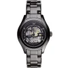 Ar1427 emporio armani watch meccanico ceramica women black dial ceramic strap automatic analog valente medium