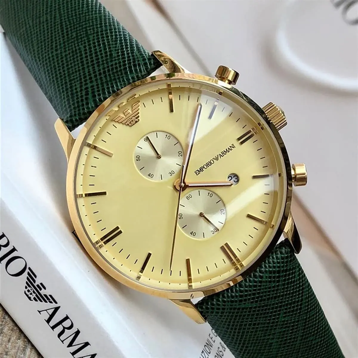 Giorgio armani gold online watch